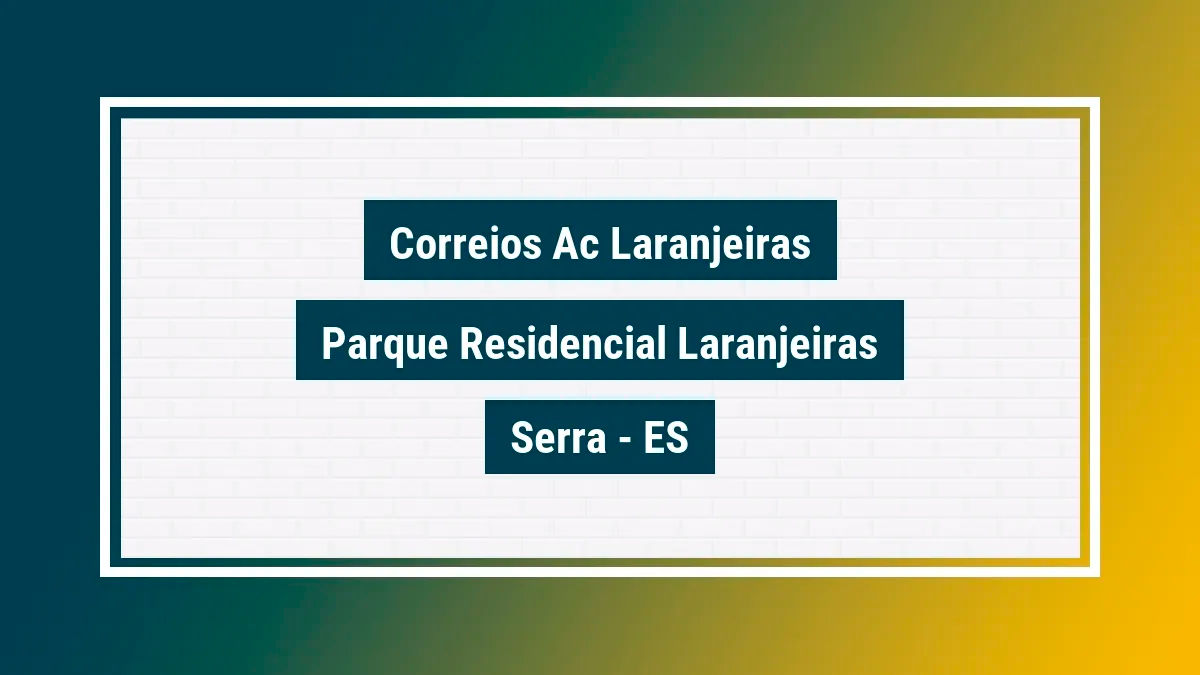 Imagem ilustrativa unidade de agência dos correios ac laranjeiras parque residencial laranjeiras serra es