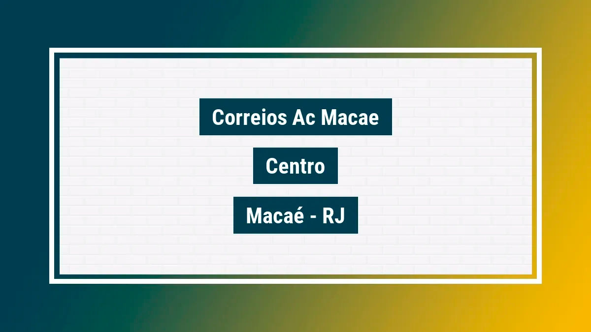 Imagem ilustrativa unidade de agência dos correios ac macae centro macaé rj