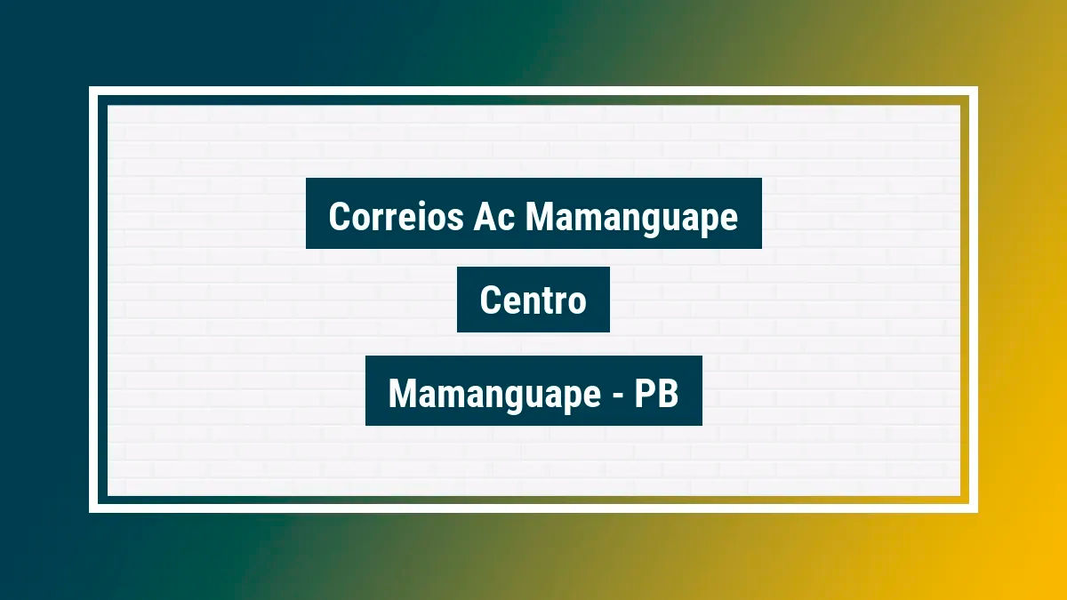 Imagem ilustrativa unidade de agência dos correios ac mamanguape centro mamanguape pb