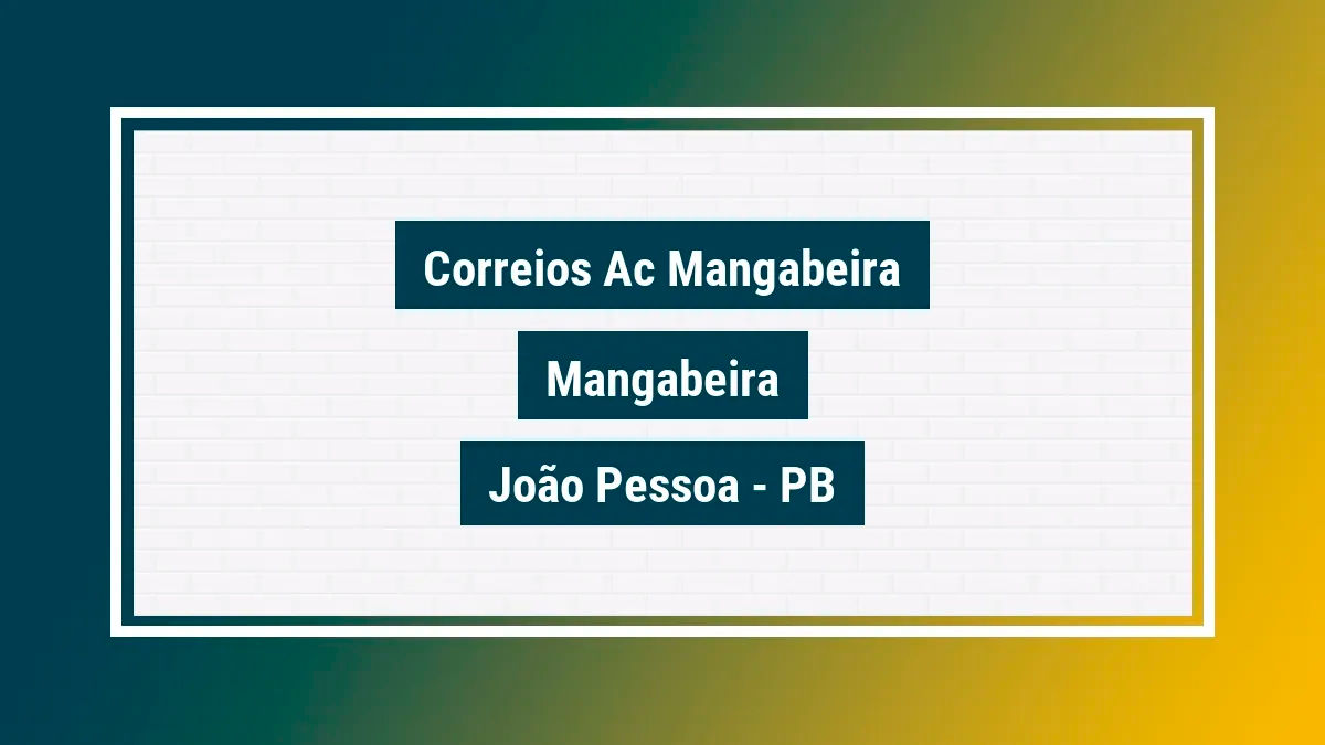 Imagem ilustrativa unidade de agência dos correios ac mangabeira mangabeira joão pessoa pb