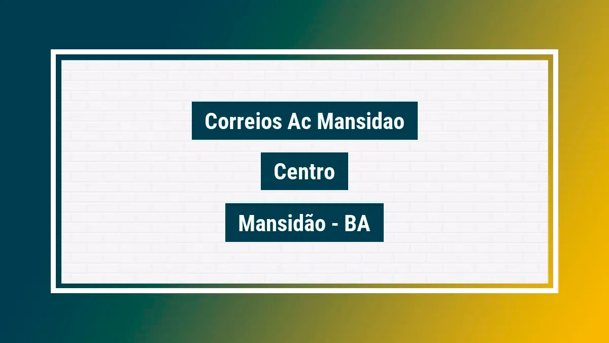 Imagem ilustrativa unidade de agência dos correios ac mansidao centro mansidão ba