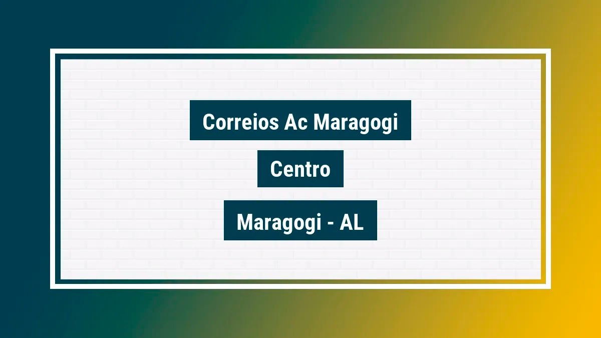 Imagem ilustrativa unidade de agência dos correios ac maragogi centro maragogi al