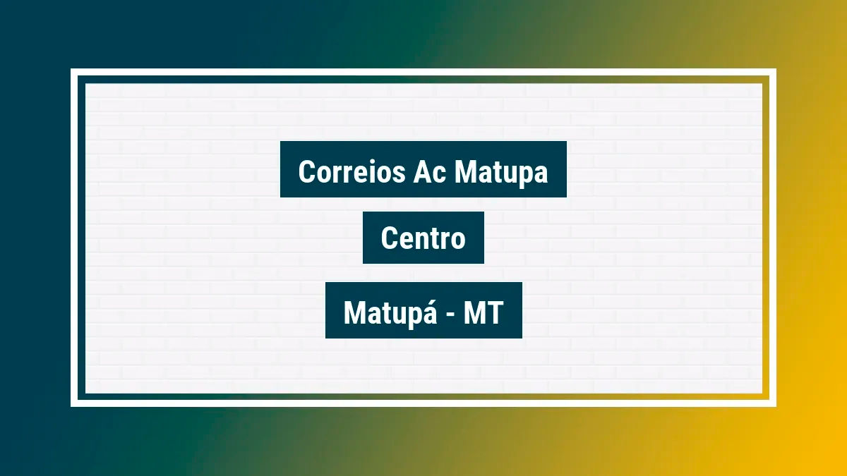 Imagem ilustrativa unidade de agência dos correios ac matupa centro matupá mt