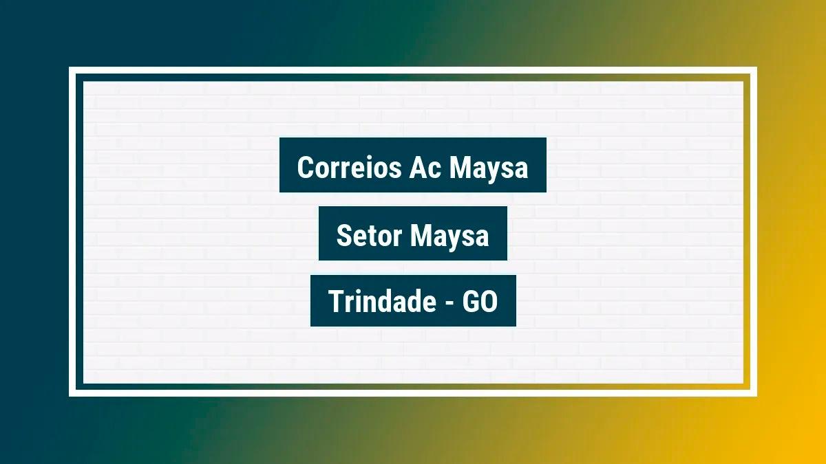 Imagem ilustrativa unidade de agência dos correios ac maysa setor maysa trindade go