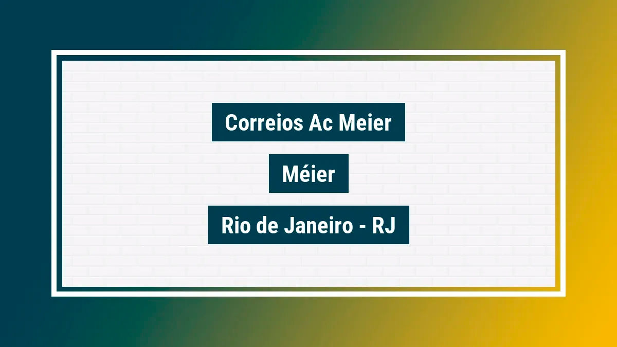 Imagem ilustrativa unidade de agência dos correios ac meier méier rio de janeiro rj
