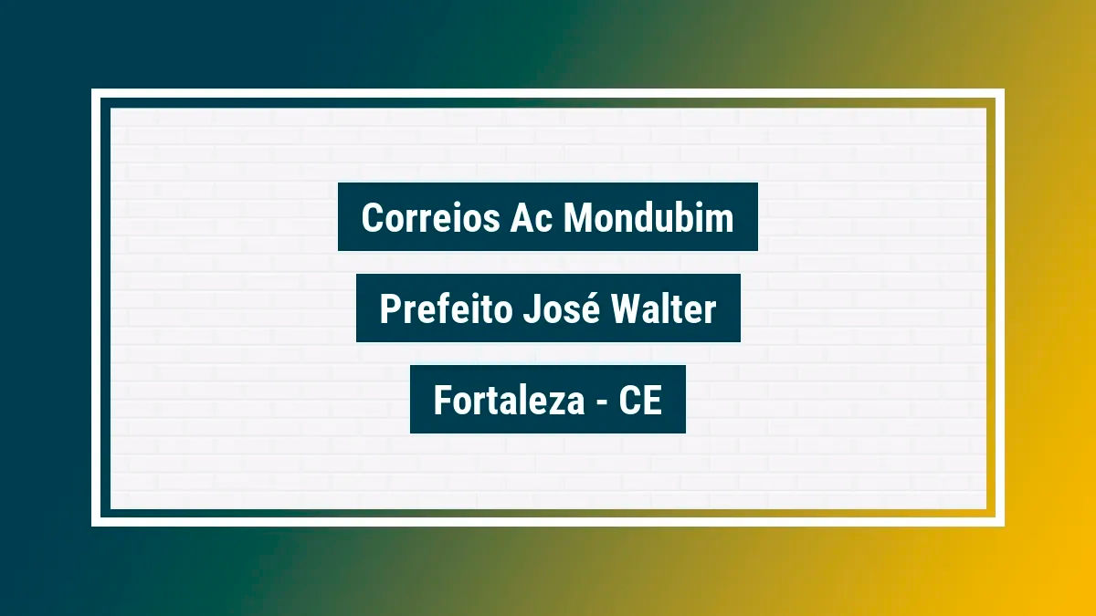 Imagem ilustrativa unidade de agência dos correios ac mondubim prefeito josé walter fortaleza ce