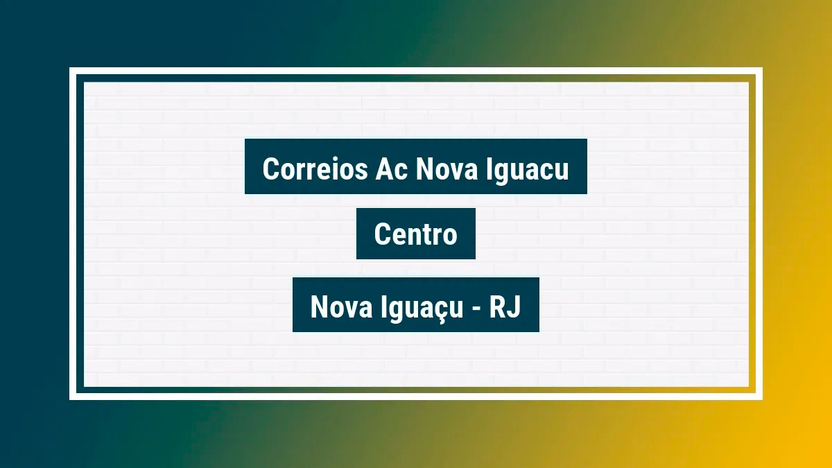 Imagem ilustrativa unidade de agência dos correios ac nova iguacu centro nova iguaçu rj