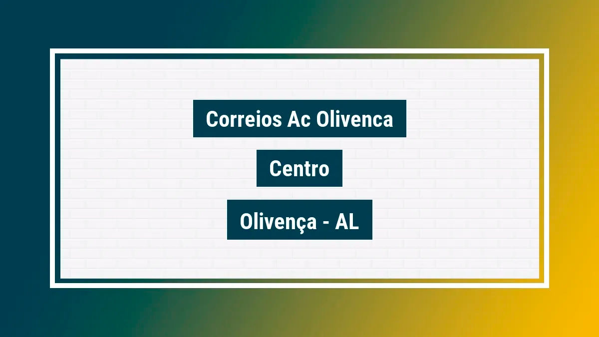 Imagem ilustrativa unidade de agência dos correios ac olivenca centro olivença al