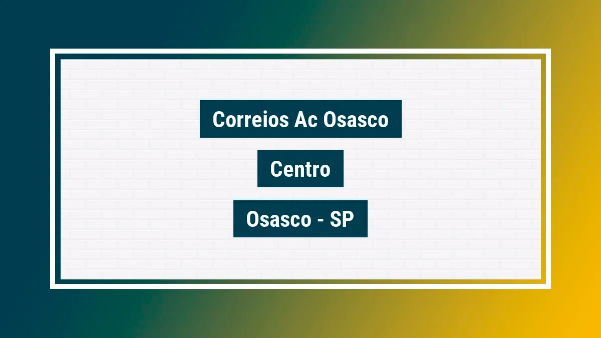 Imagem ilustrativa unidade de agência dos correios ac osasco centro osasco sp