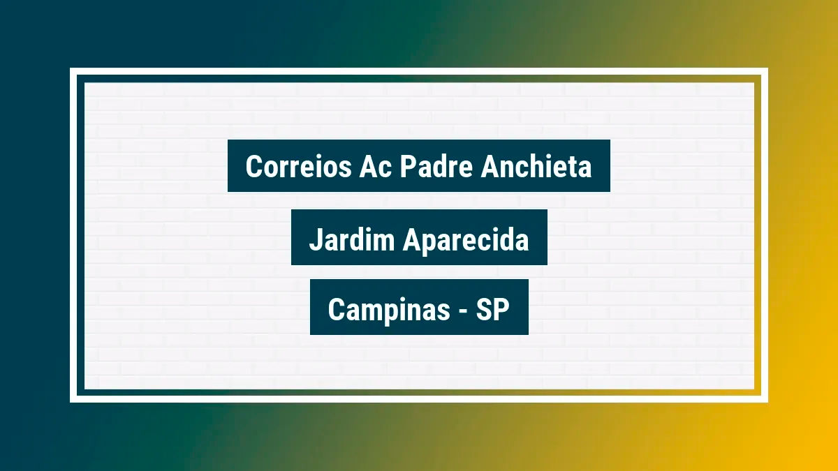 Imagem ilustrativa unidade de agência dos correios ac padre anchieta jardim aparecida campinas sp