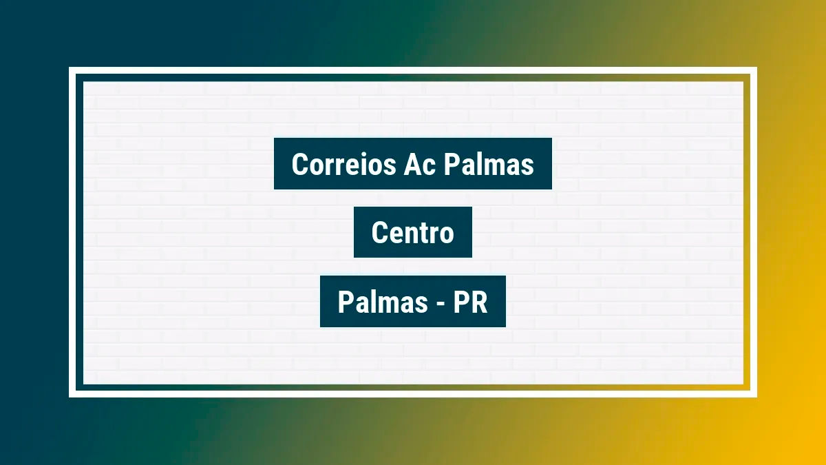 Imagem ilustrativa unidade de agência dos correios ac palmas centro palmas pr