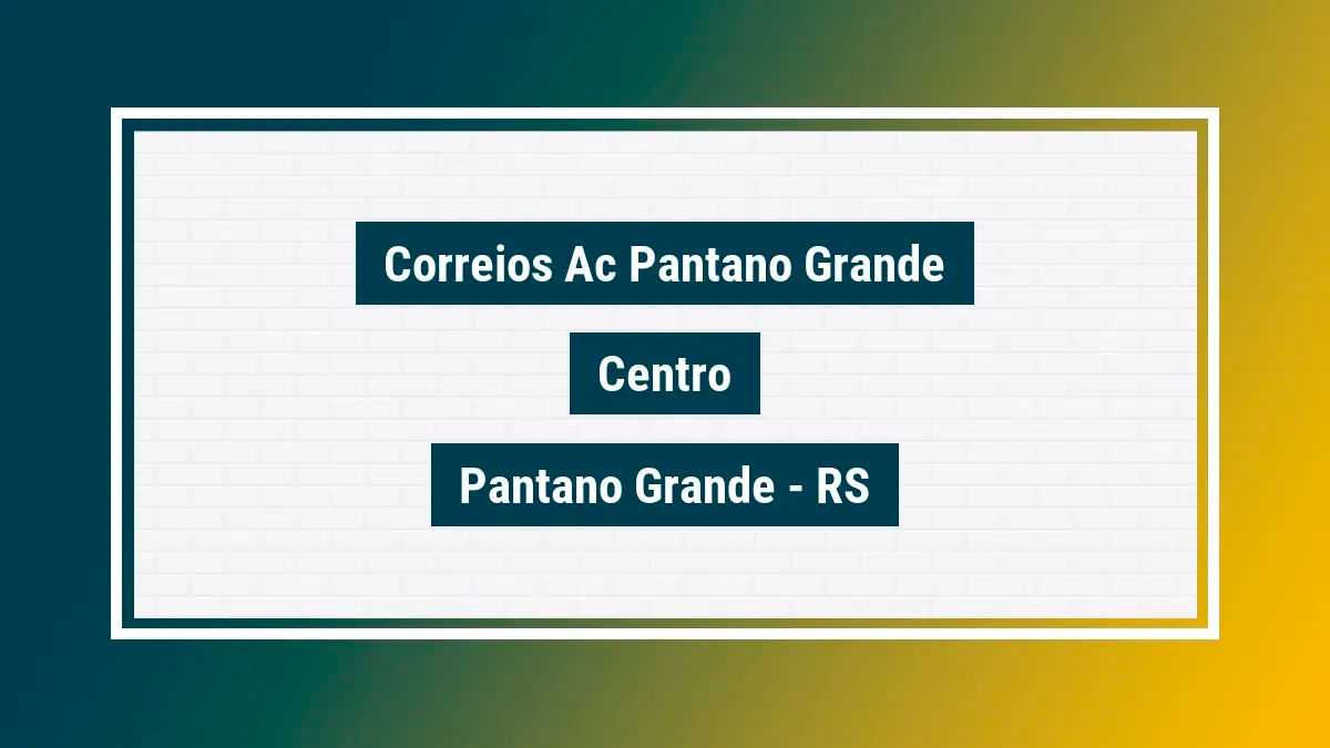 Imagem ilustrativa unidade de agência dos correios ac pantano grande centro pantano grande rs