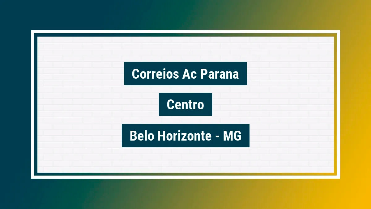 Imagem ilustrativa unidade de agência dos correios ac parana centro belo horizonte mg