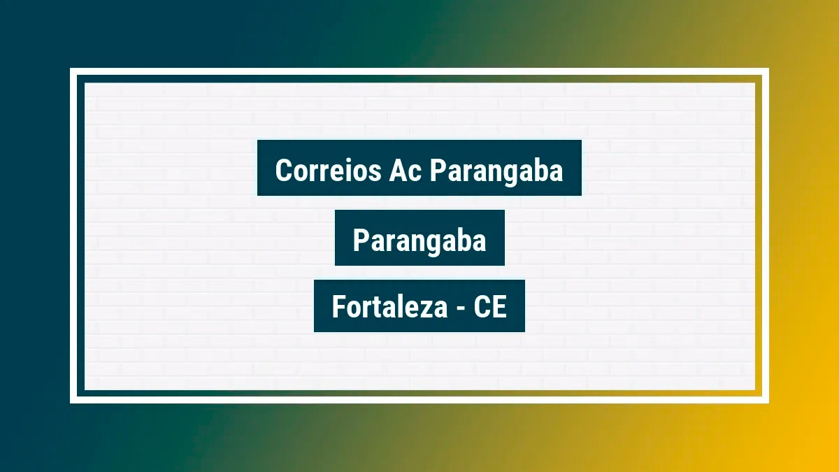 Imagem ilustrativa unidade de agência dos correios ac parangaba parangaba fortaleza ce