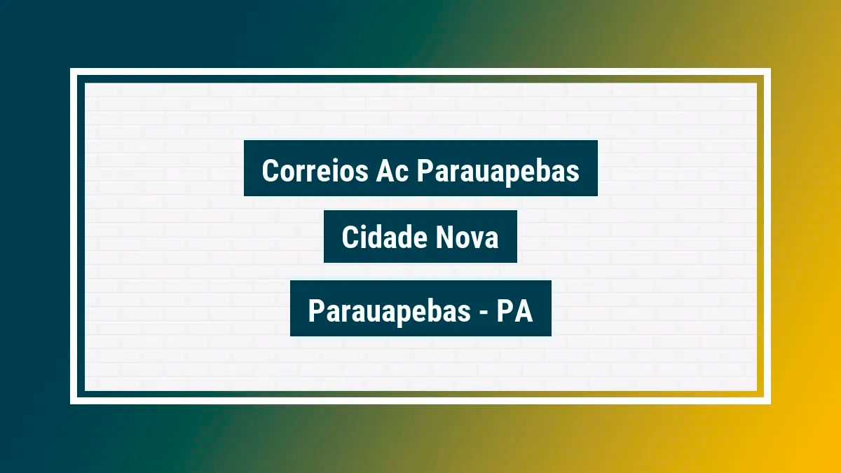Imagem ilustrativa unidade de agência dos correios ac parauapebas cidade nova parauapebas pa