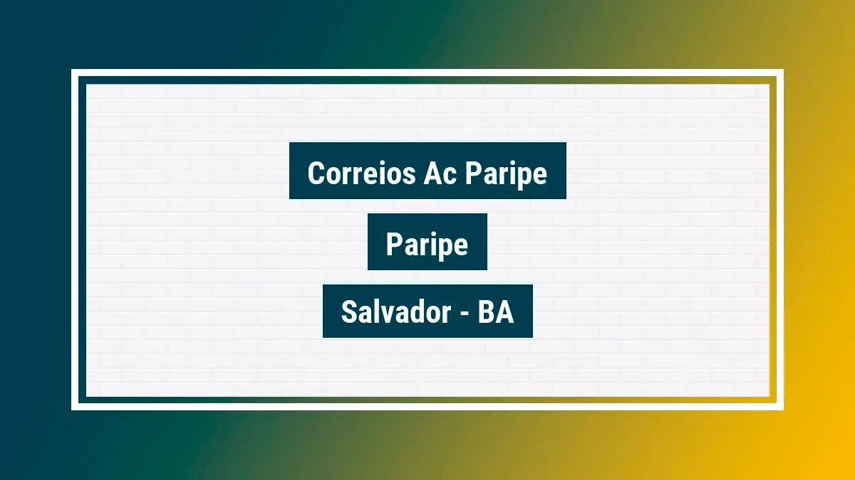 Imagem ilustrativa unidade de agência dos correios ac paripe paripe salvador ba