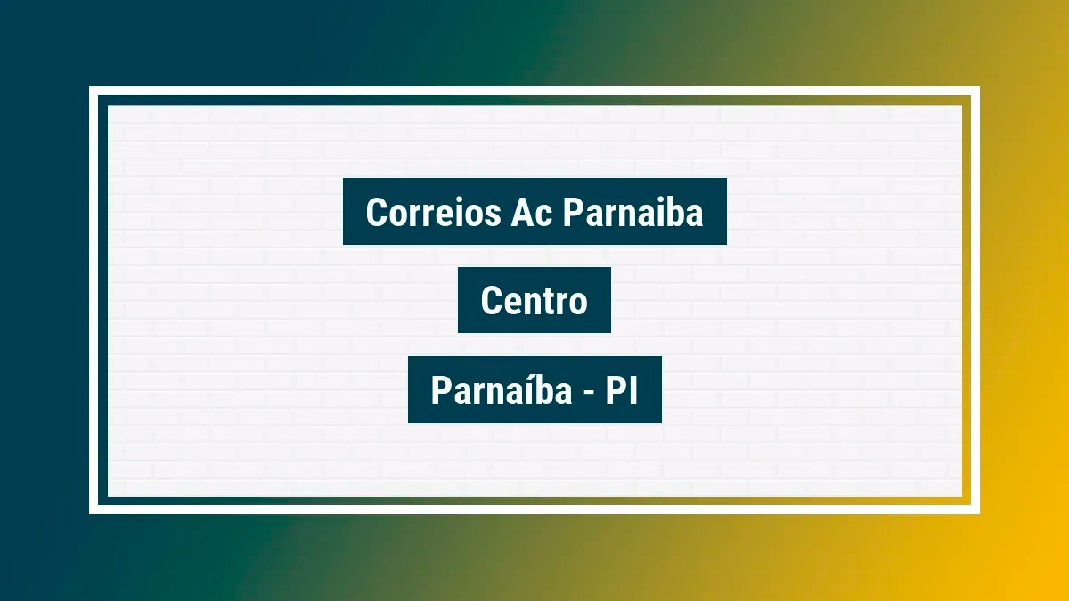 Imagem ilustrativa unidade de agência dos correios ac parnaiba centro parnaíba pi