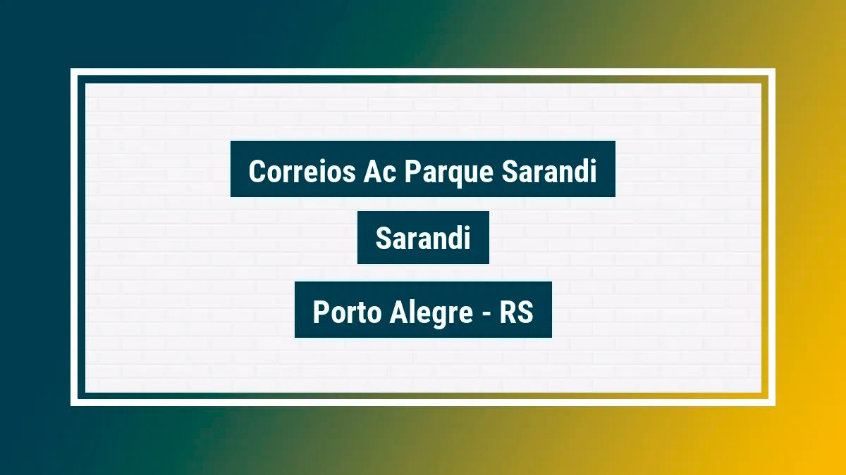 Imagem ilustrativa unidade de agência dos correios ac parque sarandi sarandi porto alegre rs