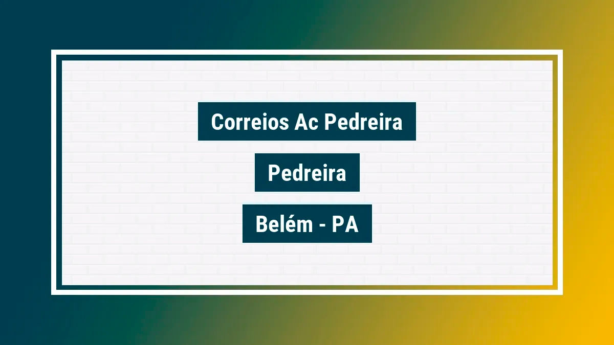 Imagem ilustrativa unidade de agência dos correios ac pedreira pedreira belém pa