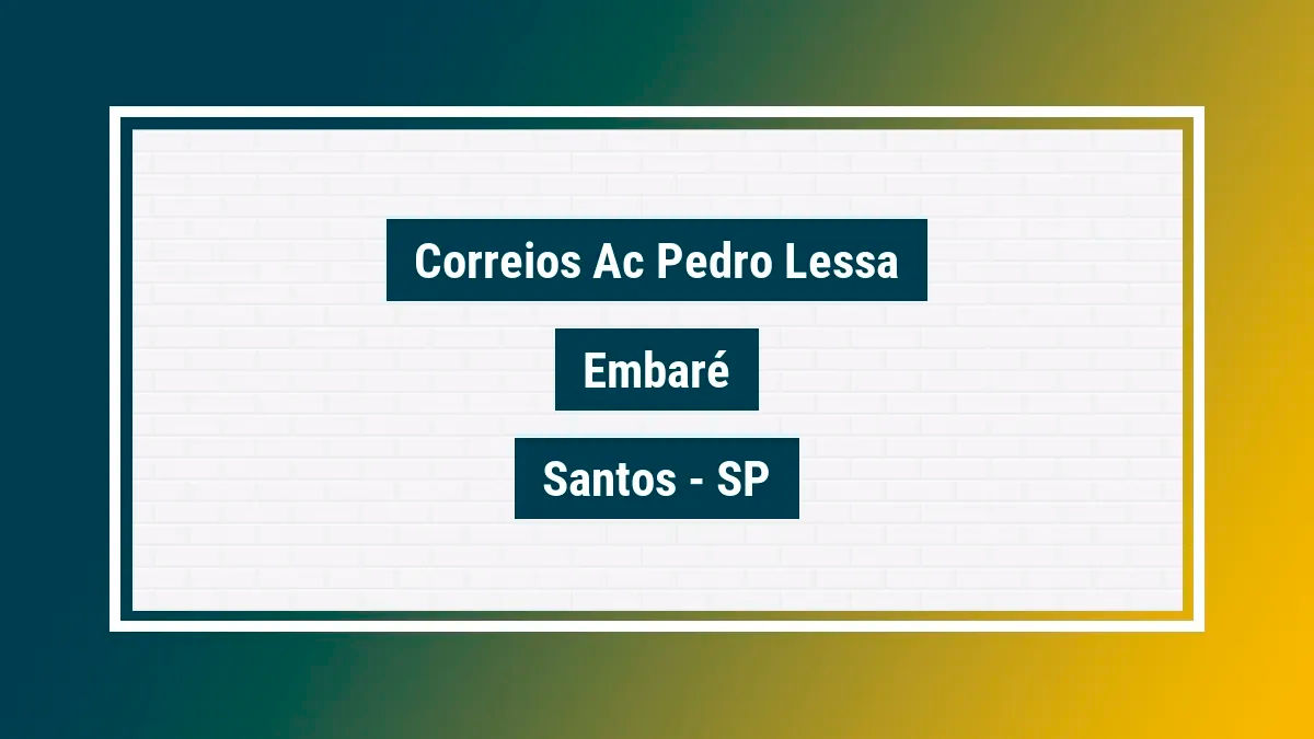 Imagem ilustrativa unidade de agência dos correios ac pedro lessa embaré santos sp