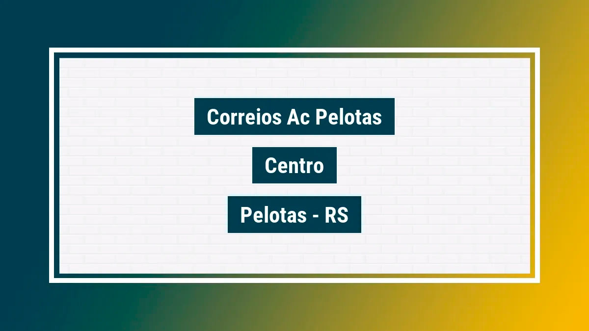 Imagem ilustrativa unidade de agência dos correios ac pelotas centro pelotas rs