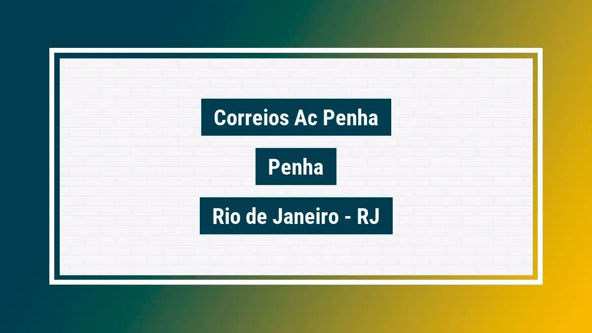 Imagem ilustrativa unidade de agência dos correios ac penha penha rio de janeiro rj