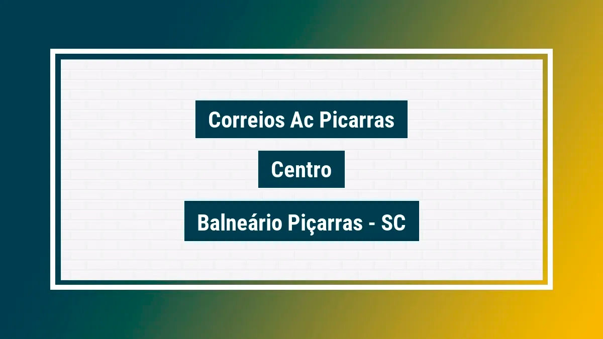 Imagem ilustrativa unidade de agência dos correios ac picarras centro balneário piçarras sc