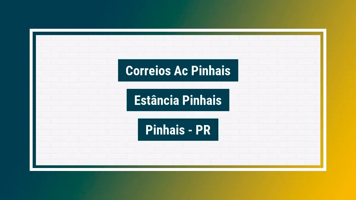 Imagem ilustrativa unidade de agência dos correios ac pinhais estância pinhais pinhais pr