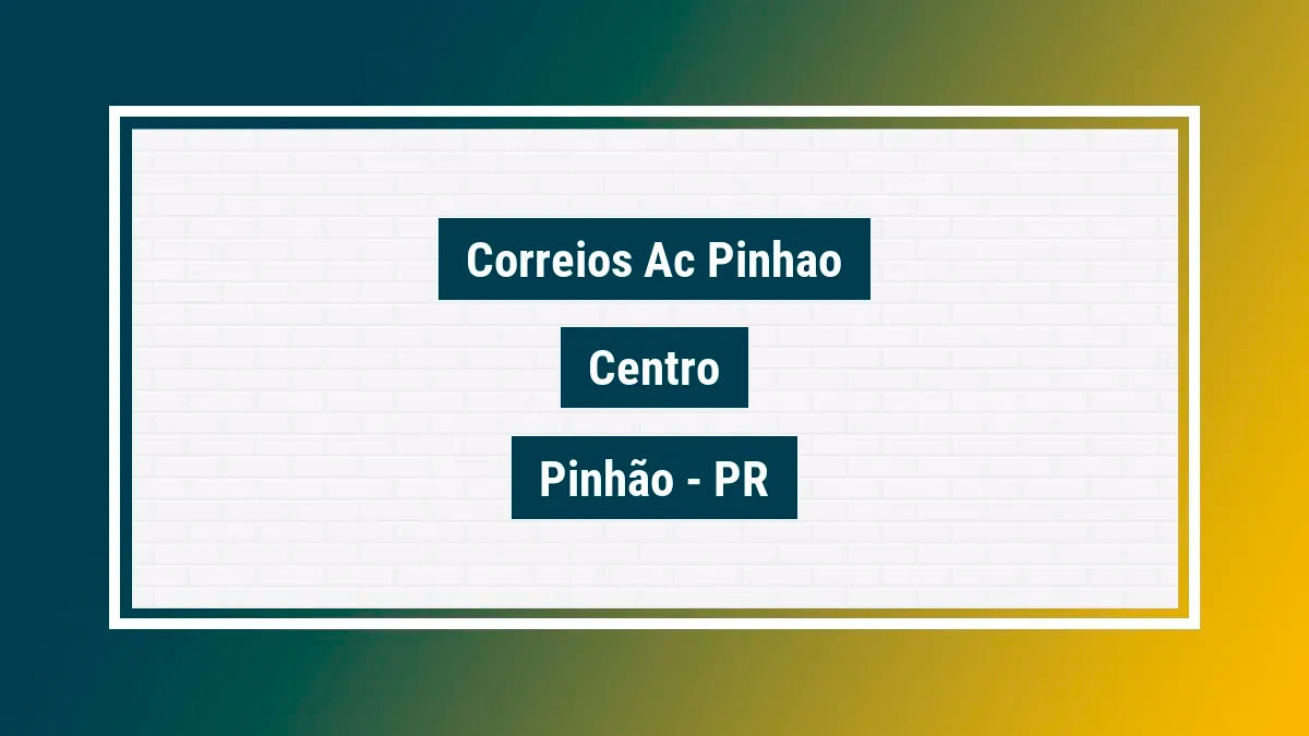 Imagem ilustrativa unidade de agência dos correios ac pinhao centro pinhão pr
