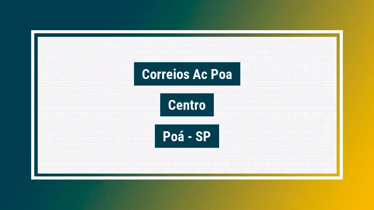 Imagem ilustrativa unidade de agência dos correios ac poa centro poá sp