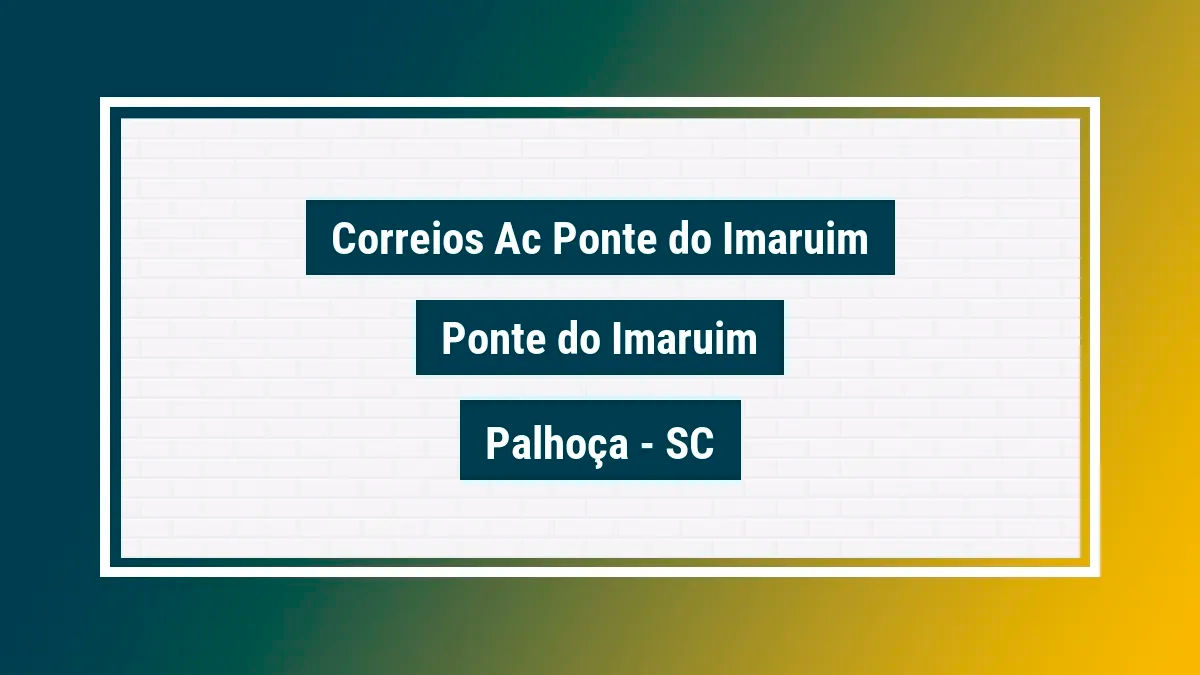 Imagem ilustrativa unidade de agência dos correios ac ponte do imaruim ponte do imaruim palhoça sc