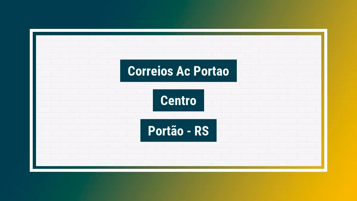 Imagem ilustrativa unidade de agência dos correios ac portao centro portão rs