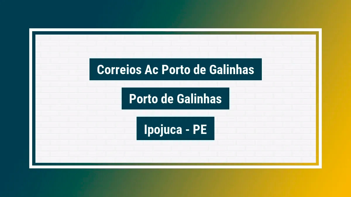 Imagem ilustrativa unidade de agência dos correios ac porto de galinhas porto de galinhas ipojuca pe