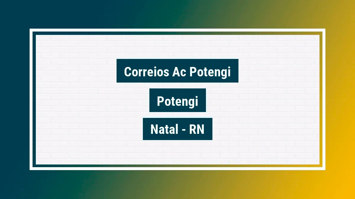 Imagem ilustrativa unidade de agência dos correios ac potengi potengi natal rn