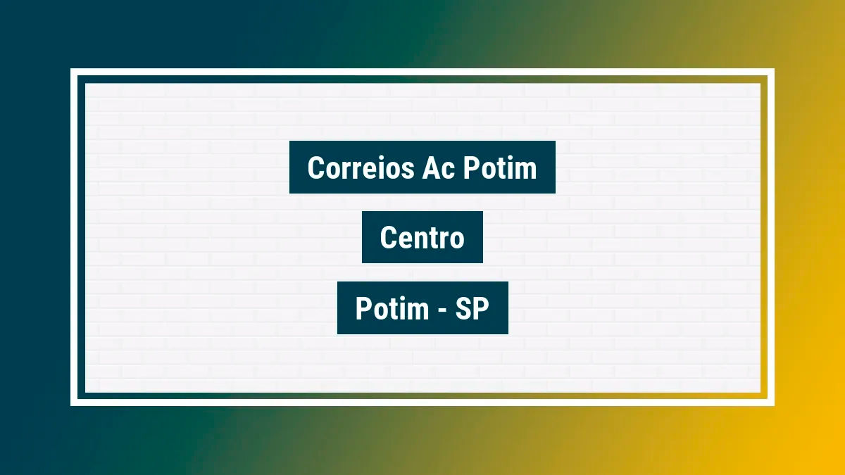Imagem ilustrativa unidade de agência dos correios ac potim centro potim sp
