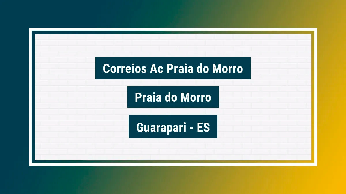 Imagem ilustrativa unidade de agência dos correios ac praia do morro praia do morro guarapari es