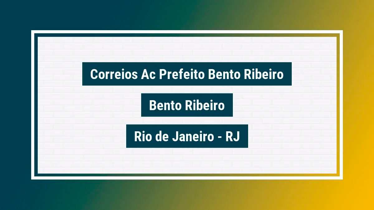 Imagem ilustrativa unidade de agência dos correios ac prefeito bento ribeiro bento ribeiro rio de janeiro rj