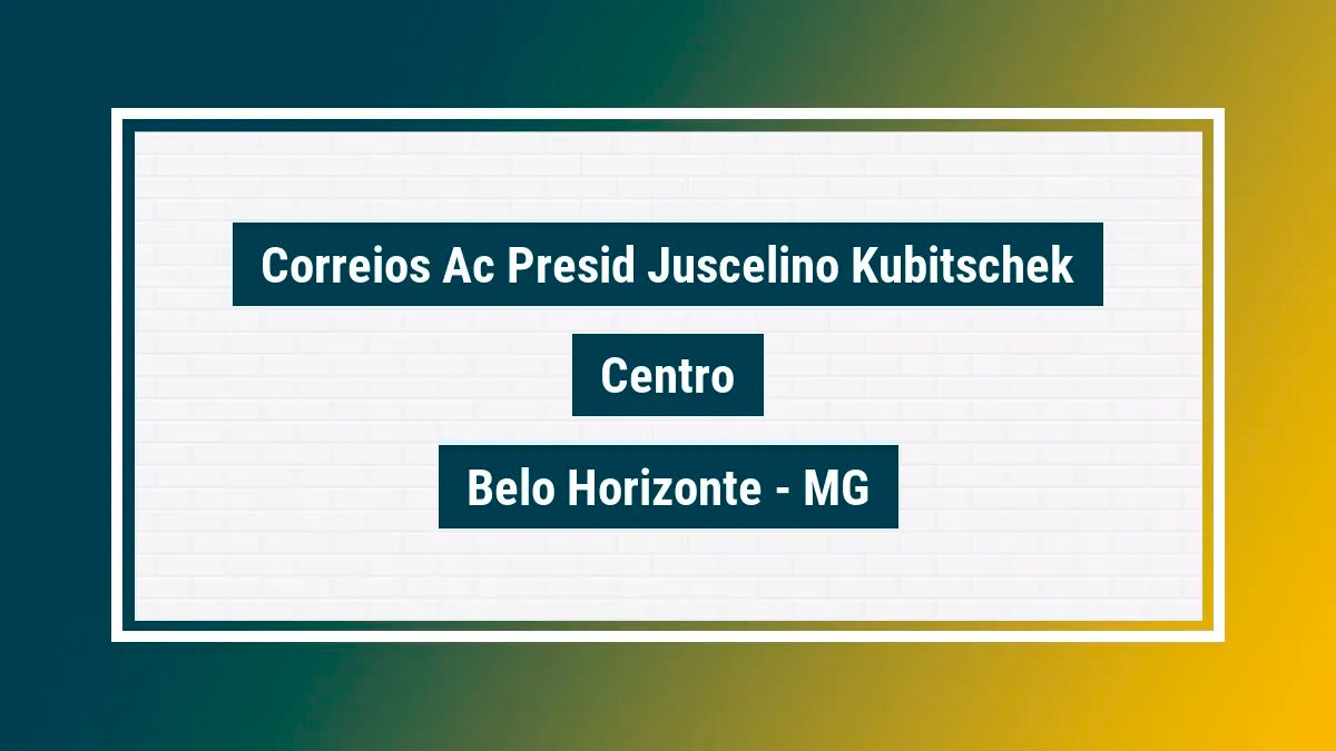 Imagem ilustrativa unidade de agência dos correios ac presid juscelino kubitschek centro belo horizonte mg