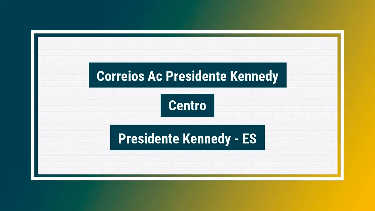 Imagem ilustrativa unidade de agência dos correios ac presidente kennedy centro presidente kennedy es