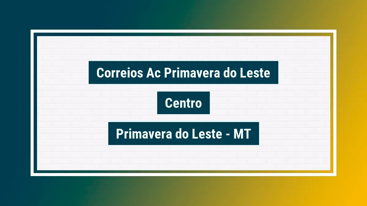 Imagem ilustrativa unidade de agência dos correios ac primavera do leste centro primavera do leste mt