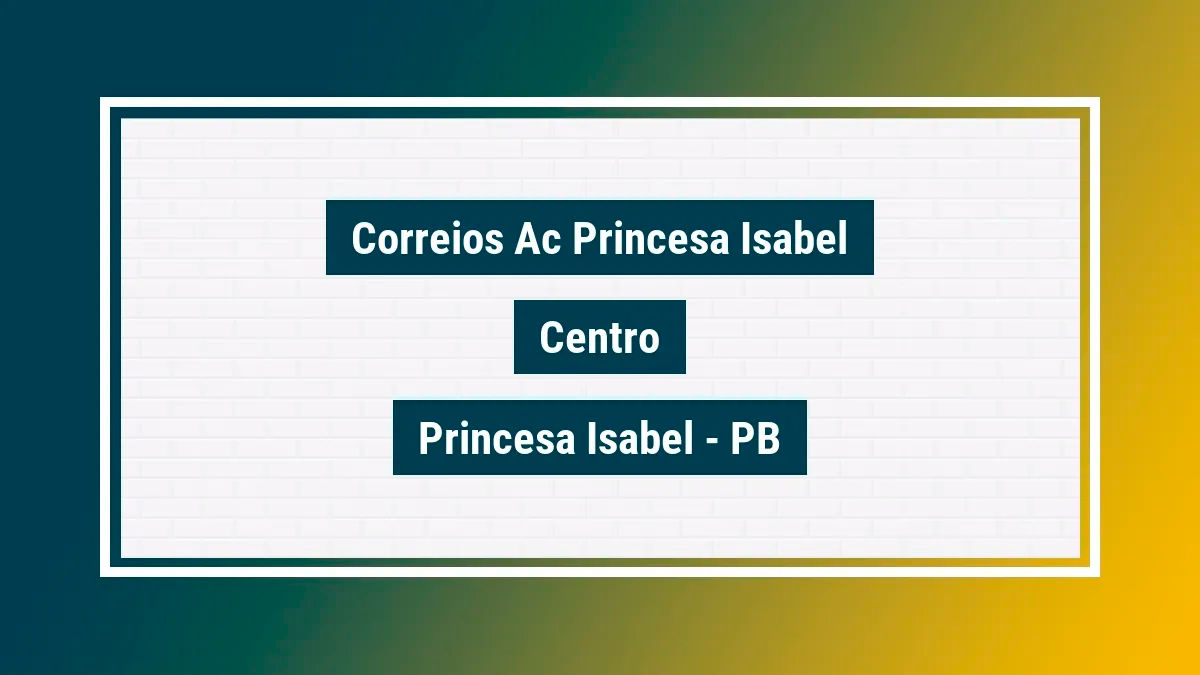 Imagem ilustrativa unidade de agência dos correios ac princesa isabel centro princesa isabel pb