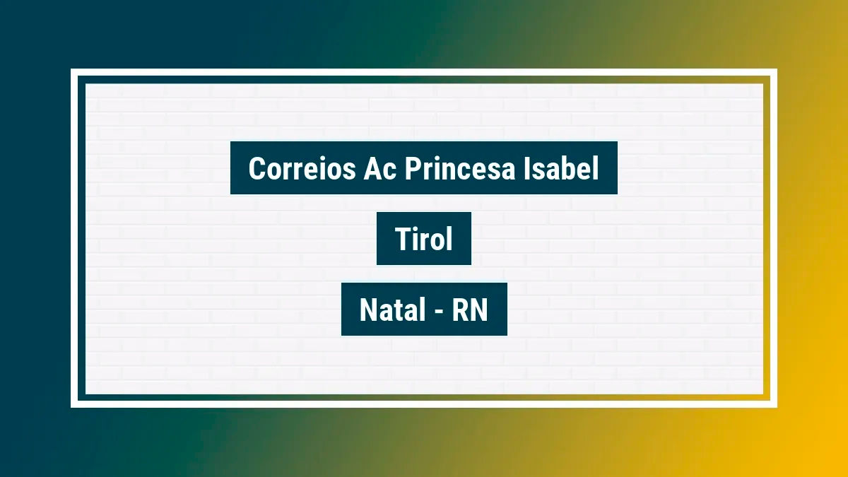 Imagem ilustrativa unidade de agência dos correios ac princesa isabel tirol natal rn
