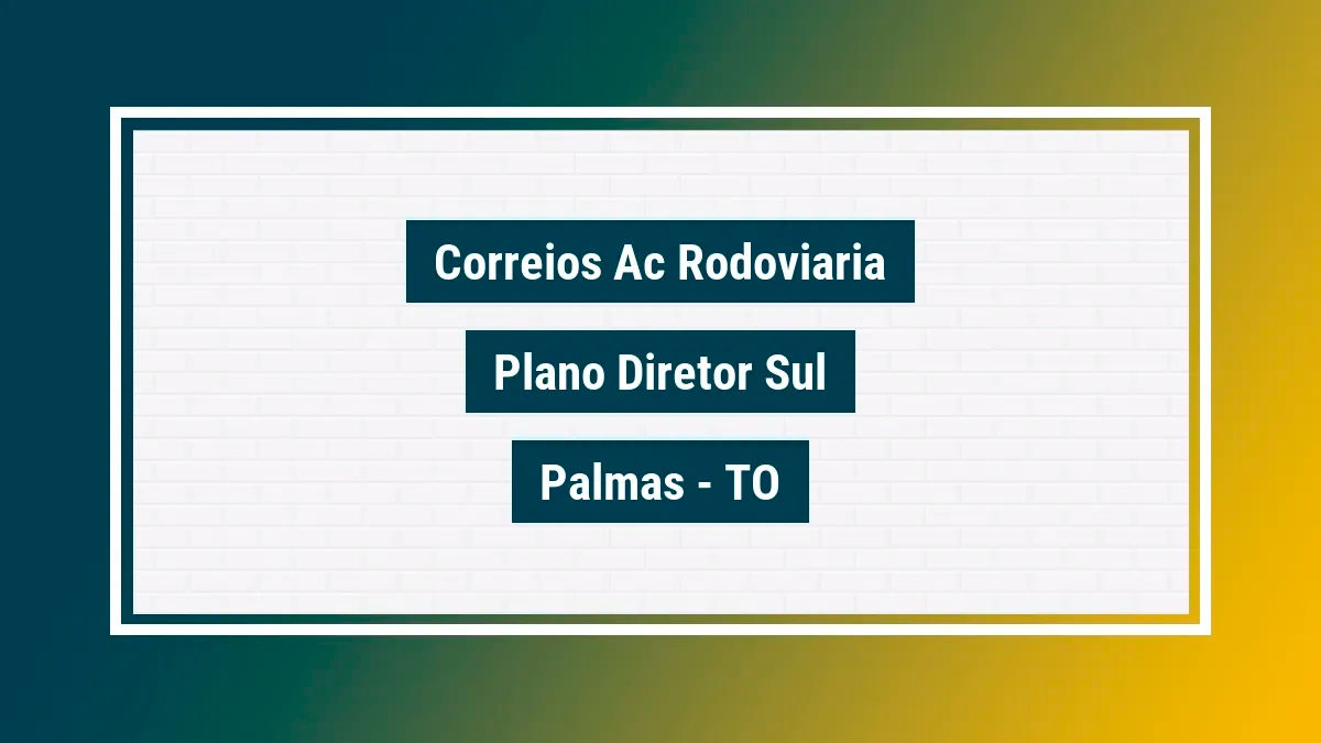 Imagem ilustrativa unidade de agência dos correios ac rodoviaria plano diretor sul palmas to
