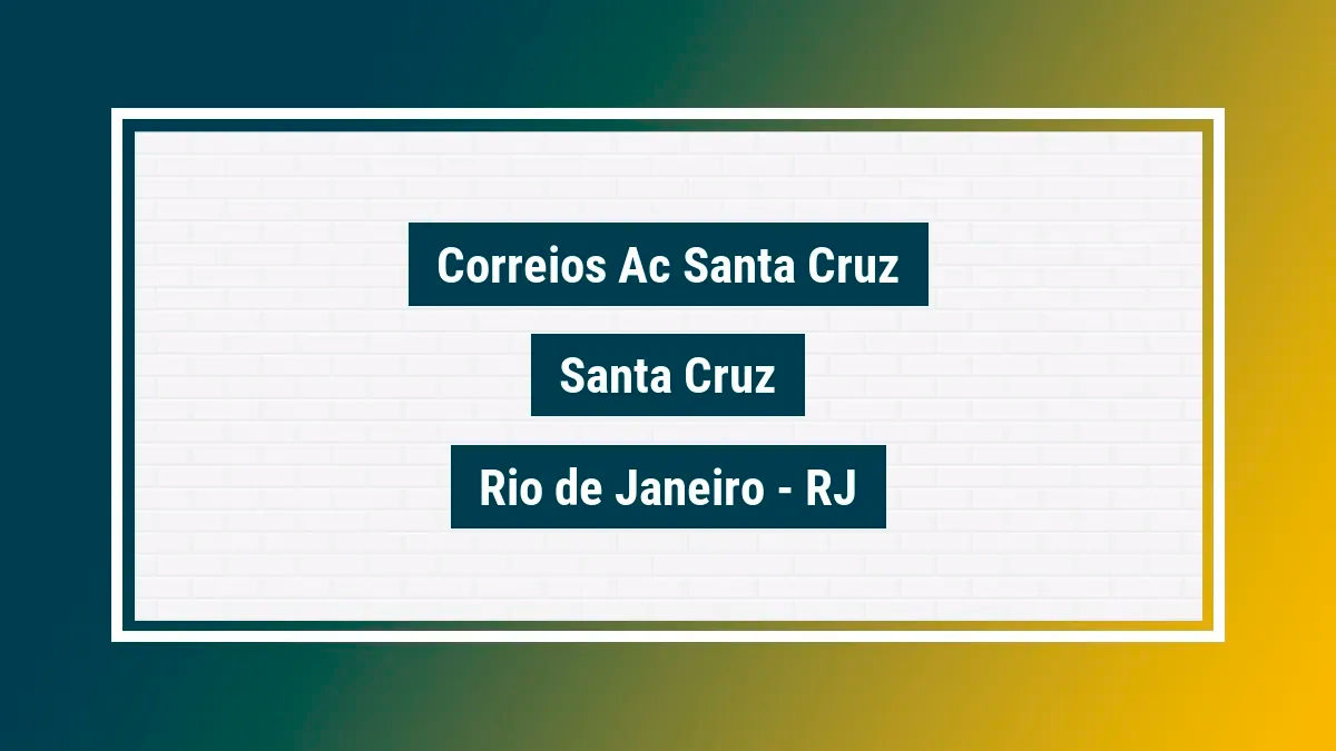 Imagem ilustrativa unidade de agência dos correios ac santa cruz santa cruz rio de janeiro rj