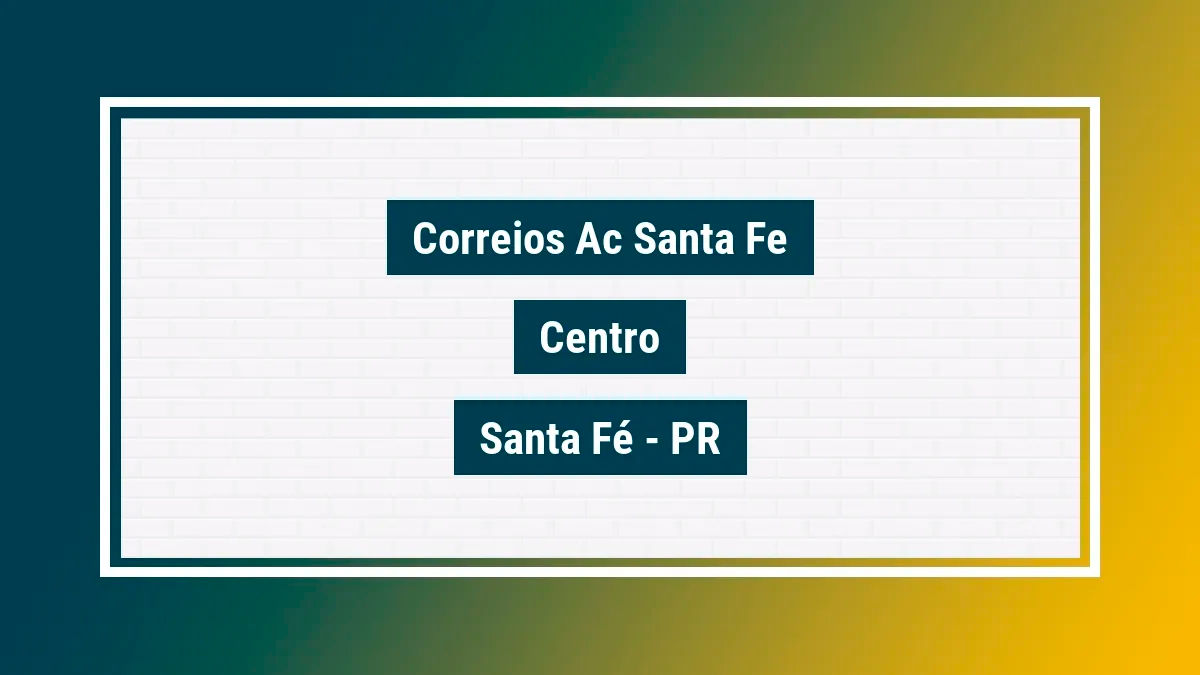 Imagem ilustrativa unidade de agência dos correios ac santa fe centro santa fé pr