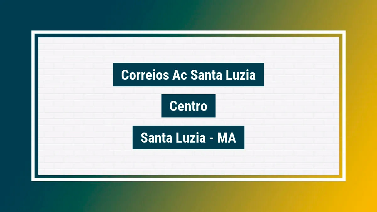 Imagem ilustrativa unidade de agência dos correios ac santa luzia centro santa luzia ma