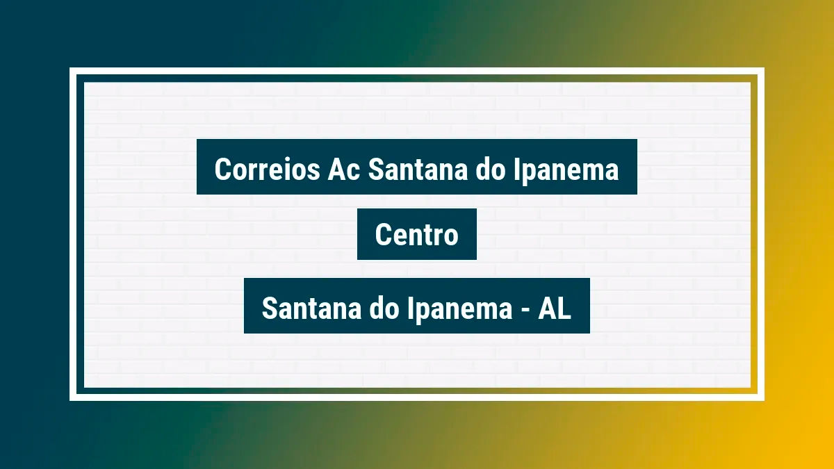Imagem ilustrativa unidade de agência dos correios ac santana do ipanema centro santana do ipanema al