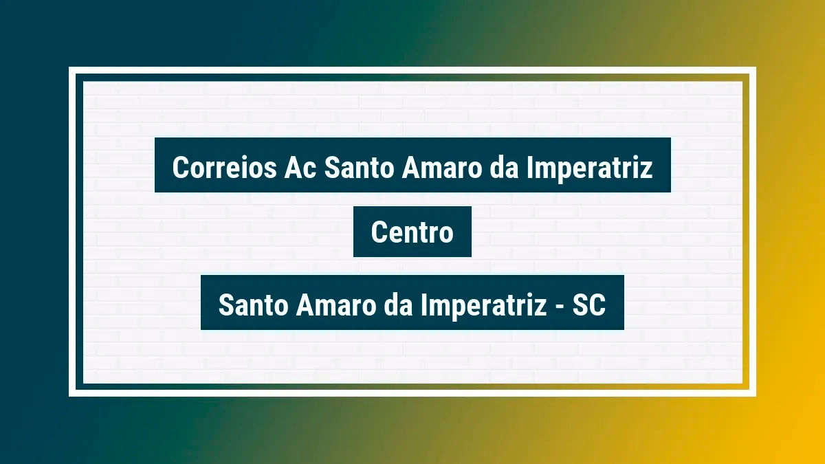Imagem ilustrativa unidade de agência dos correios ac santo amaro da imperatriz centro santo amaro da imperatriz sc