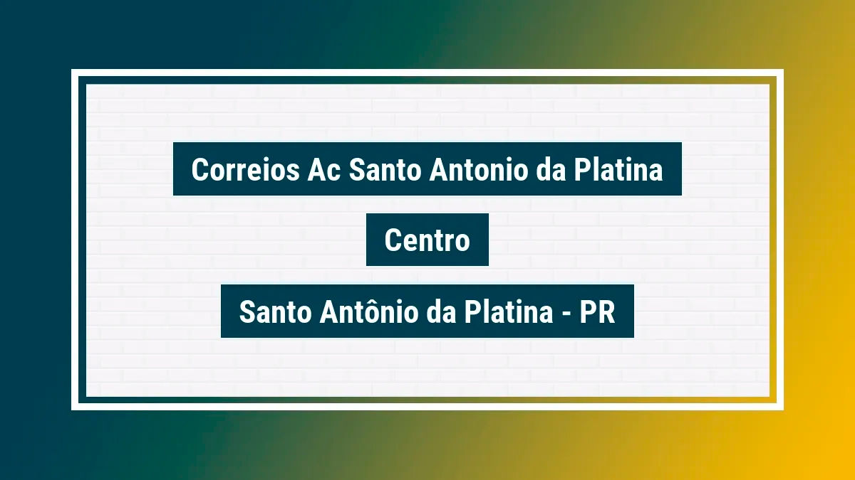 Imagem ilustrativa unidade de agência dos correios ac santo antonio da platina centro santo antônio da platina pr