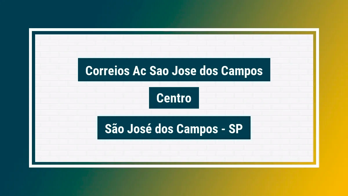Imagem ilustrativa unidade de agência dos correios ac sao jose dos campos centro são josé dos campos sp